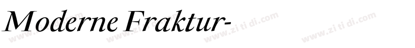 Moderne Fraktur字体转换